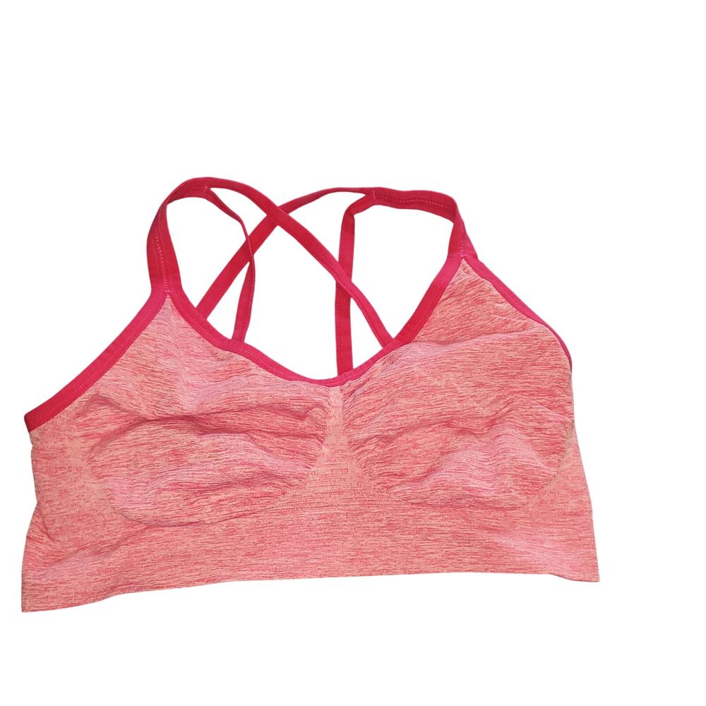 Girls AKAMC pink strappy sports bra Size XXL (16)